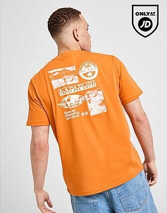 Napapijri Grid Back T-Shirt Oranje- Heren Oranje - Foto 2