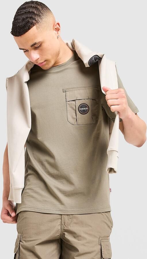 Napapijri Linton Pocket T-Shirt Groen- Heren Groen
