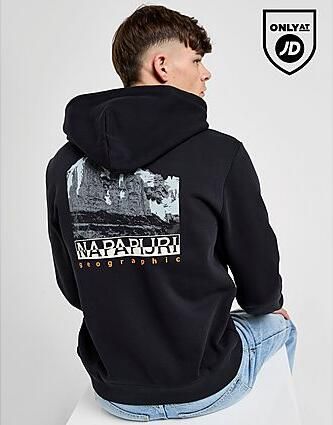 Napapijri Mirada Back Graphic Overhead Hoodie Black- Heren Black