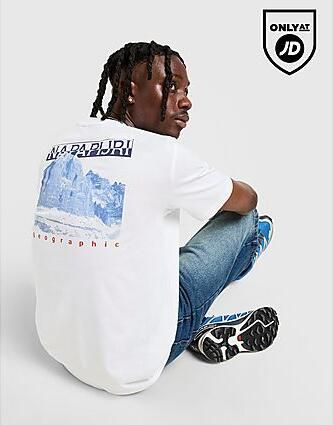 Napapijri Mirada Back Graphic T-Shirt Wit- Heren Wit - Foto 2