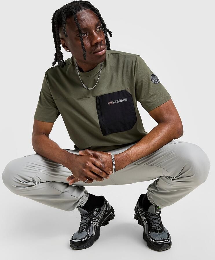 Napapijri Selk Pocket T-Shirt Olive- Heren Olive