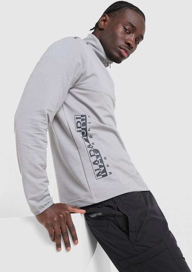 Napapijri Sesano 1 2 Zip Sweatshirt Grijs- Heren Grijs