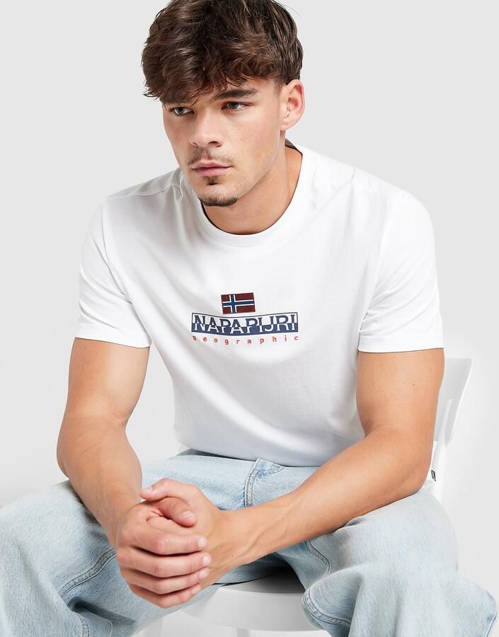 Napapijri Sory T-Shirt Wit- Heren Wit