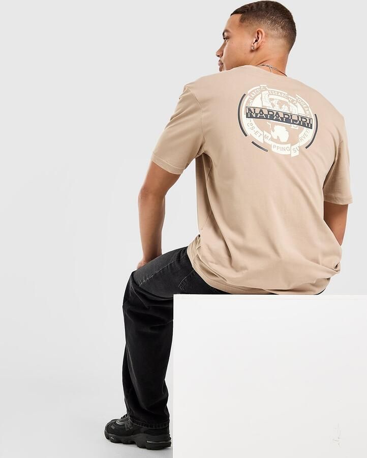 Napapijri Split Bollo T-Shirt Bruin- Heren Bruin