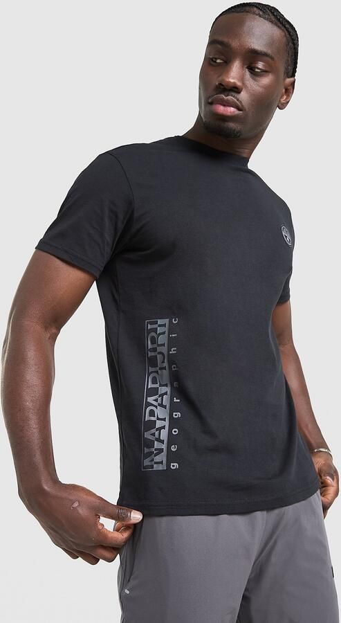 Napapijri Utility Vertical T-Shirt Zwart- Heren Zwart