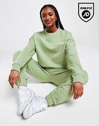 New Balance Logo Crew Sweatshirt Green- Dames