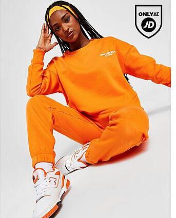 New Balance Logo Crew Sweatshirt Orange- Dames
