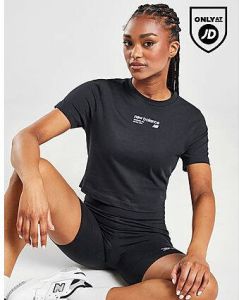 New Balance Logo Slim T-Shirt Black- Dames