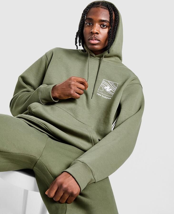 New Balance 1000 Hoodie Groen- Heren Groen