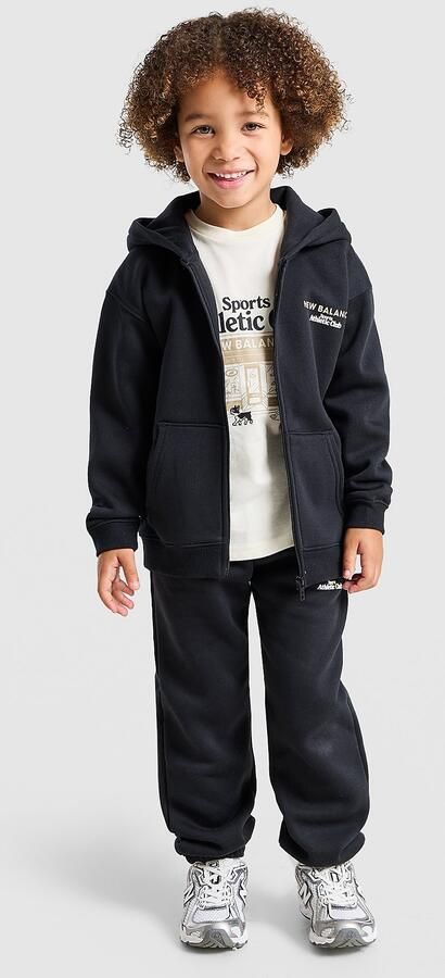 New Balance 3-Piece Athletic Club Full Zip Set Zwart Kind Zwart