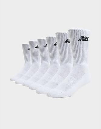 New Balance 6-Pack Everyday Crew Socks Wit- Heren Wit - Foto 2