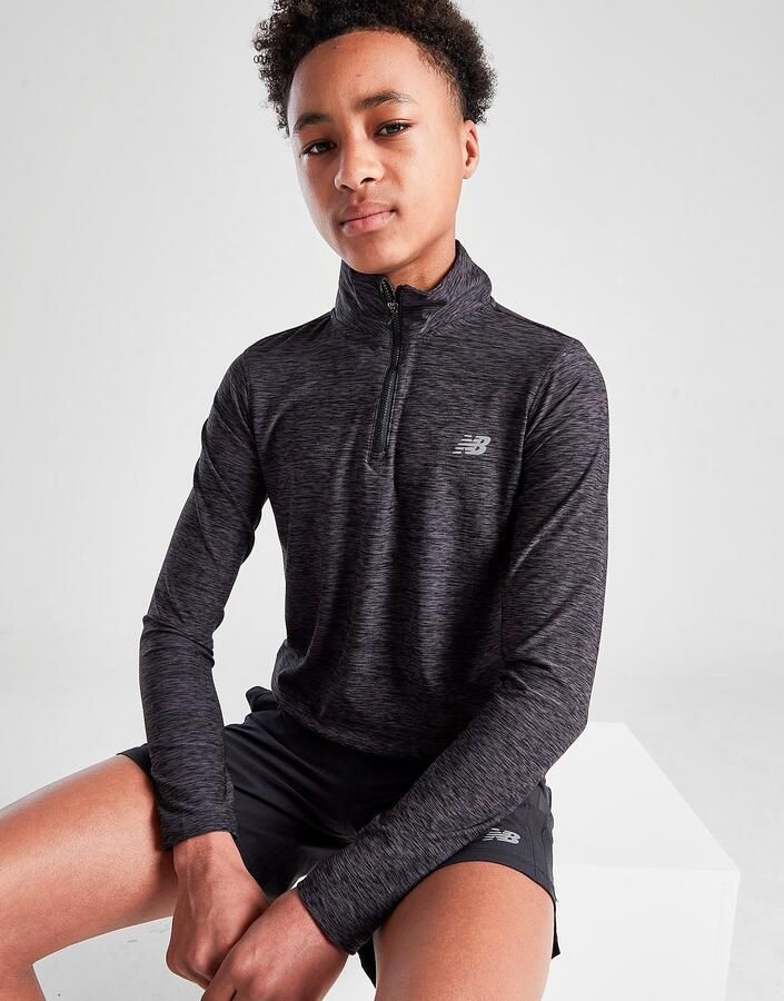 New Balance Accelerate 1 4 Zip Top Junior Grijs