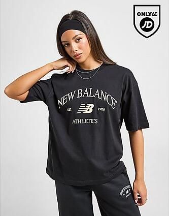 New Balance Athletics Boyfriend T-Shirt BLACK- Dames BLACK