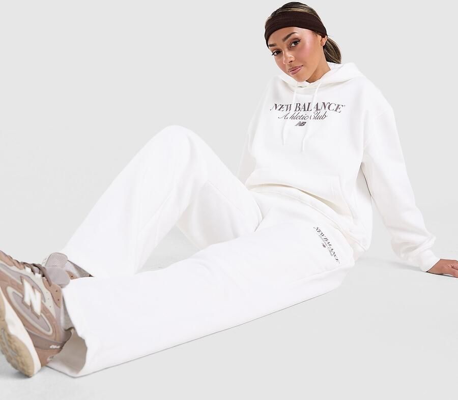 New Balance Athletics Club Open Hem Joggers Wit- Dames Wit