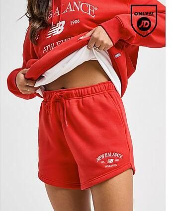 New Balance Athletics Fleece Shorts Red- Dames Red