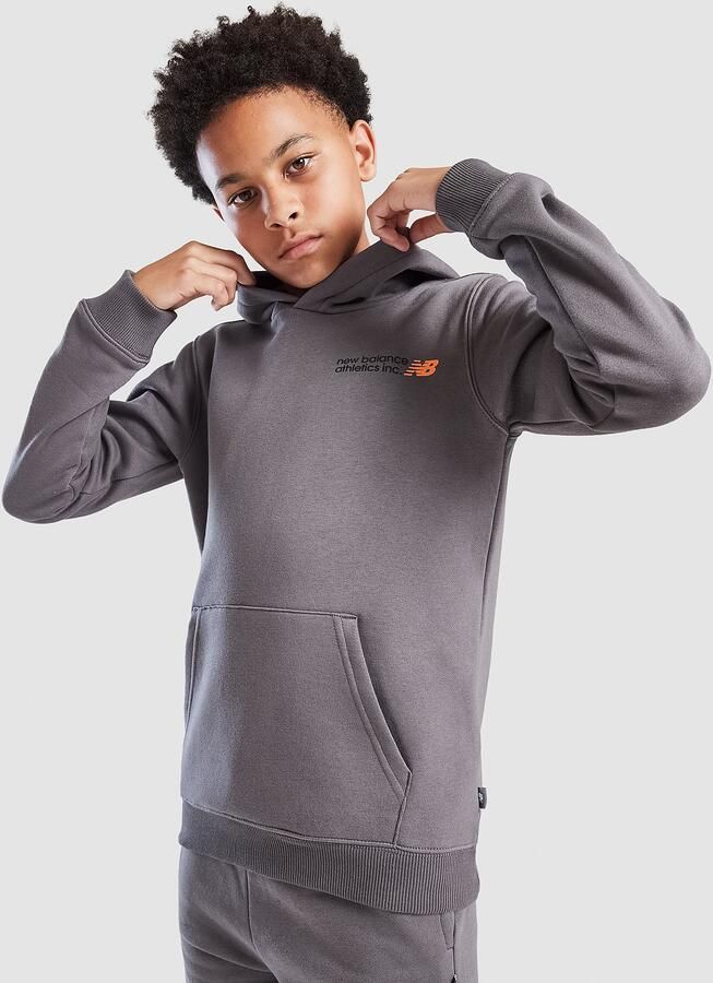 New Balance Athletics Overhead Hoodie Junior Grijs Kind Grijs