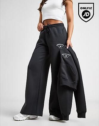 New Balance Athletics Wide Leg Joggers Black- Dames Black
