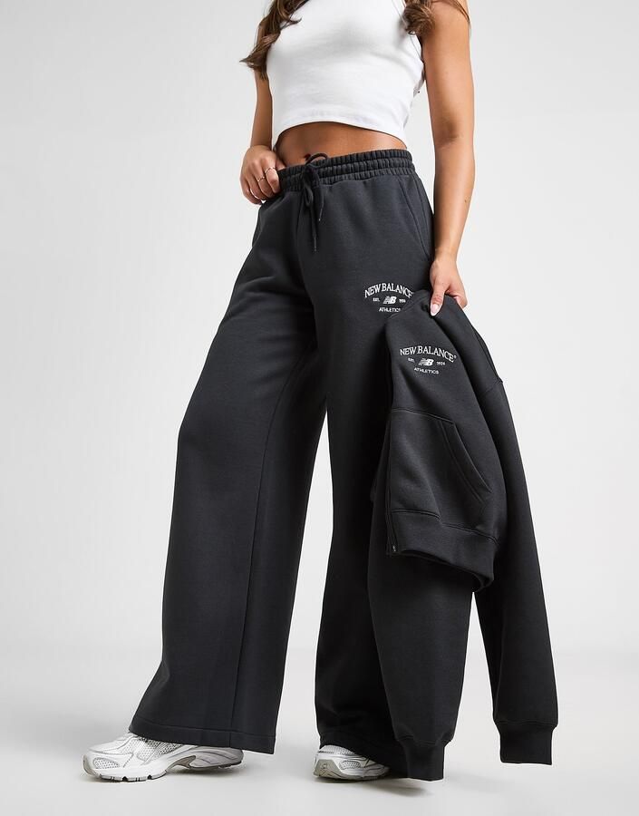 New Balance Athletics Wide Leg Joggers Zwart- Dames Zwart