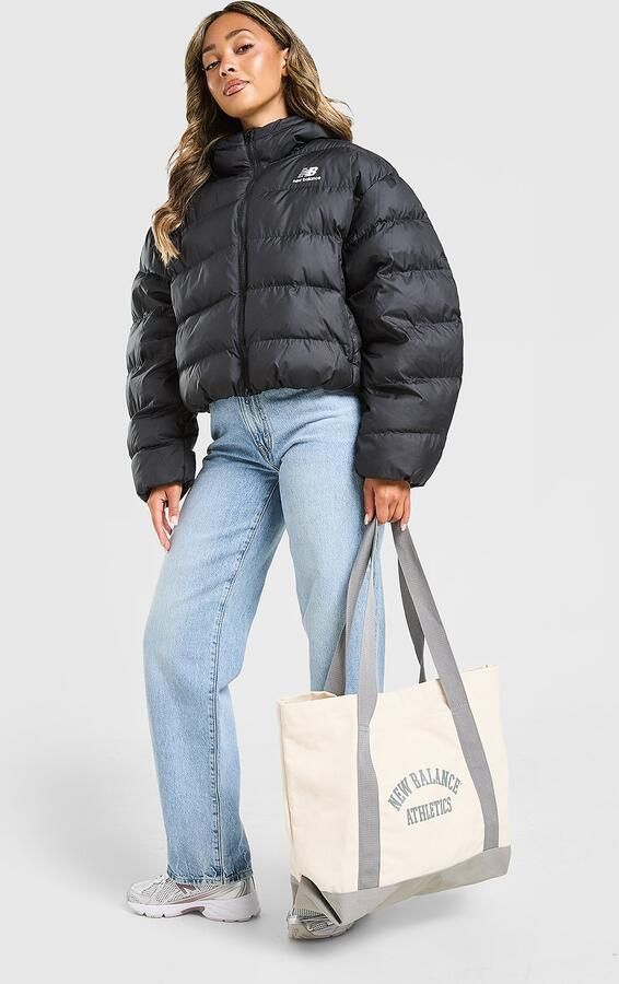 New Balance Boston Puffer Jacket Zwart- Dames Zwart