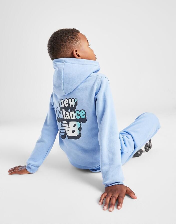 New Balance Bubble Logo Tracksuit Children Blauw