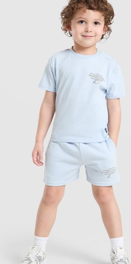 New Balance Bubble T-Shirt Shorts Set Infant Blauw