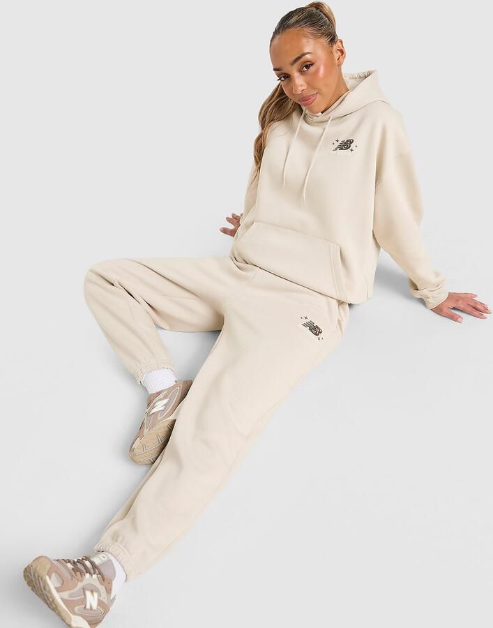 New Balance Chrome Cuffed Joggers Beige- Dames Beige
