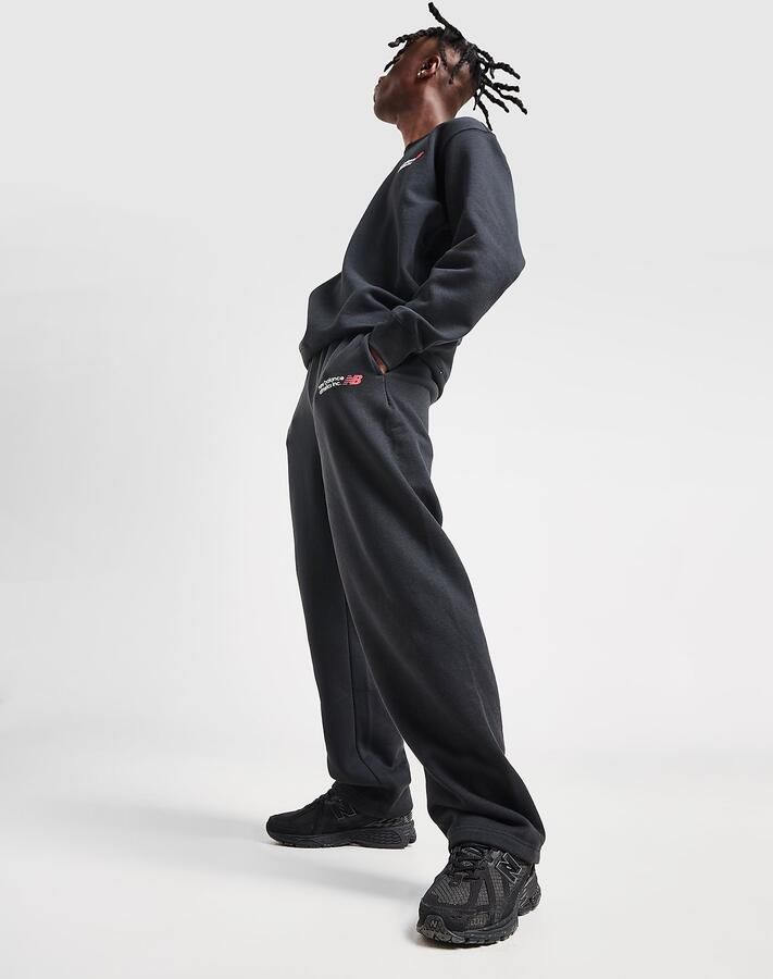 New Balance Core Open Hem Joggers Zwart- Heren Zwart