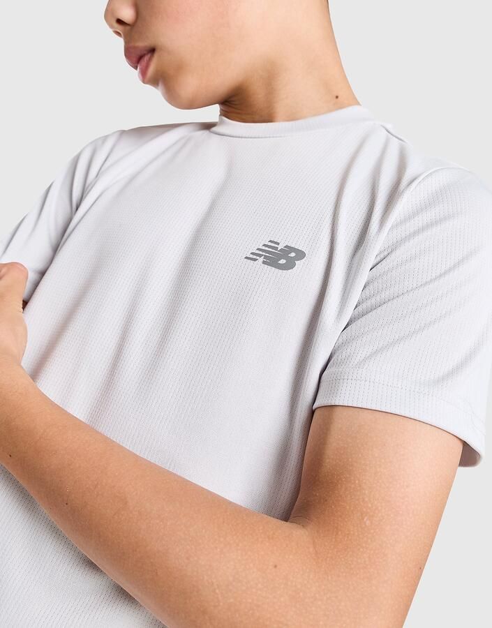 New Balance Core Poly T-Shirt Grijs Kind Grijs