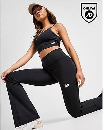 New Balance Essential Logo Flare Leggings Black- Dames Black