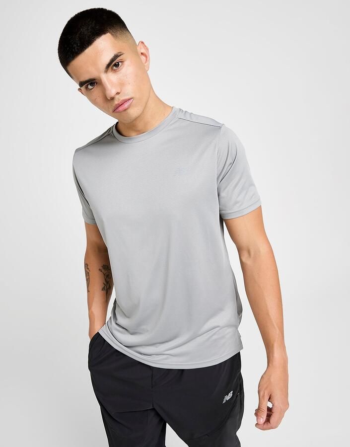 New Balance Essential Run T-Shirt Grijs- Heren Grijs