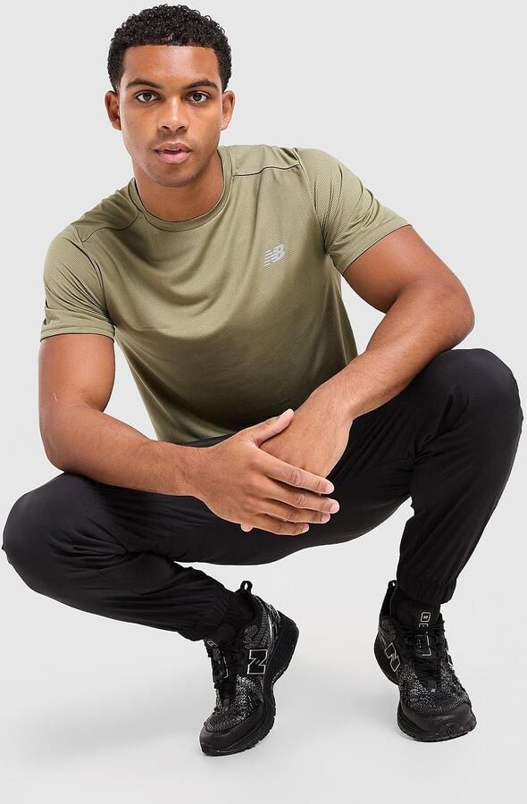 New Balance Essential Run T-Shirt Groen- Heren Groen