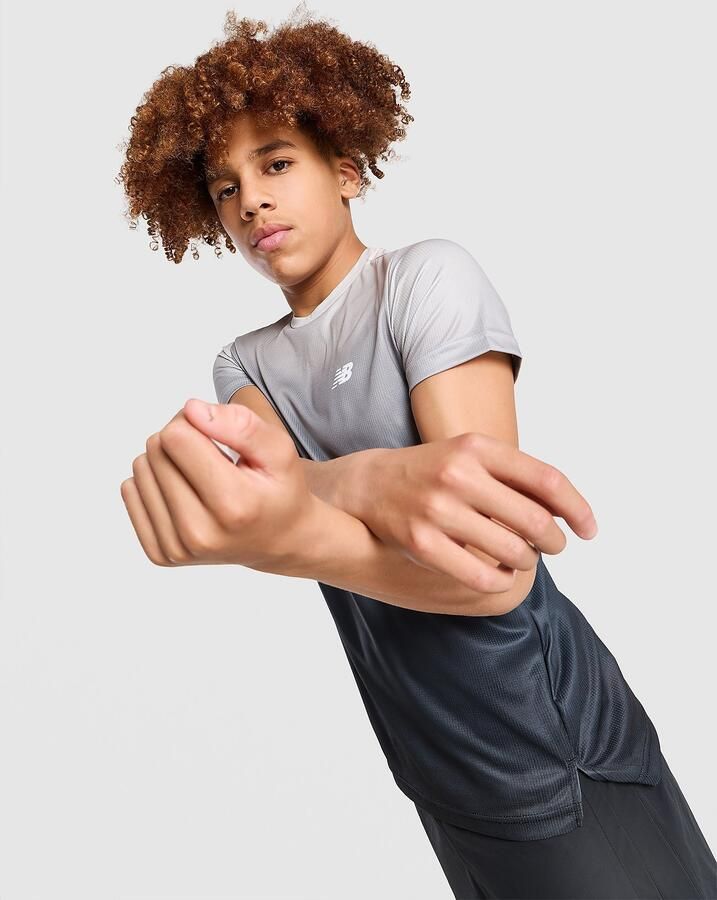 New Balance Fade Poly T-Shirt Junior Grijs Kind Grijs