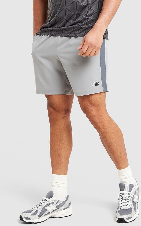 New Balance Fast Days Shorts Grijs- Heren Grijs