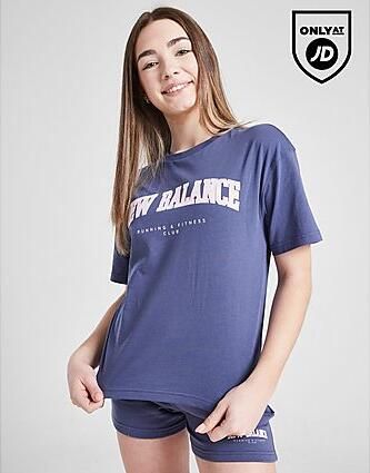 New Balance ' Arch Logo Boyfriend T-Shirt Junior Blue