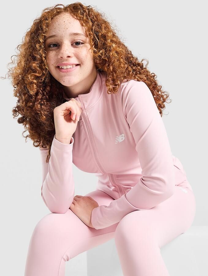 New Balance ' Fitness Full Zip Top Junior Roze