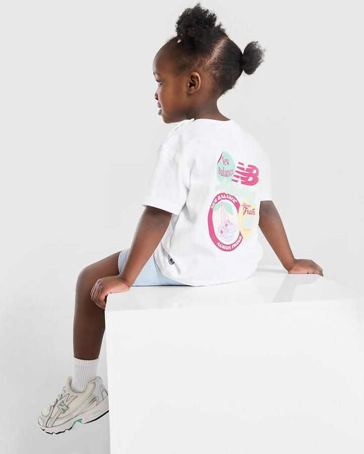 New Balance ' Sticker T-Shirt Shorts Set Infant Roze