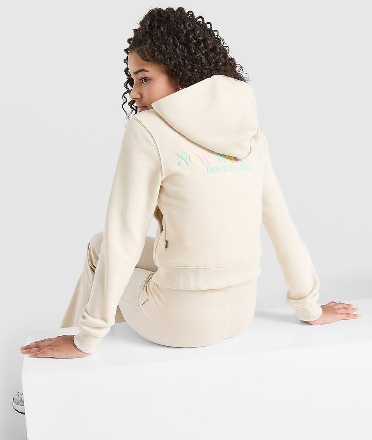 New Balance ' Tones Cropped Full Zip Hoodie Junior Beige