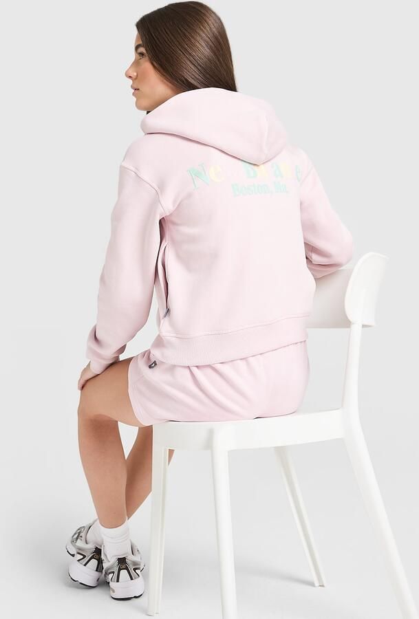 New Balance ' Tones Cropped Full Zip Hoodie Junior Roze
