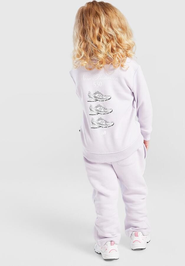 New Balance ' Trainer Graphic Crew Tracksuit Infant Paars