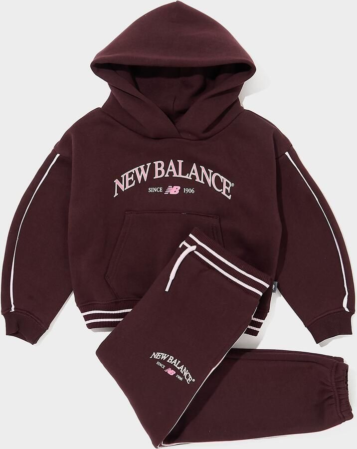 New Balance ' Varsity Overhead Tracksuit Children Rood Kind Rood