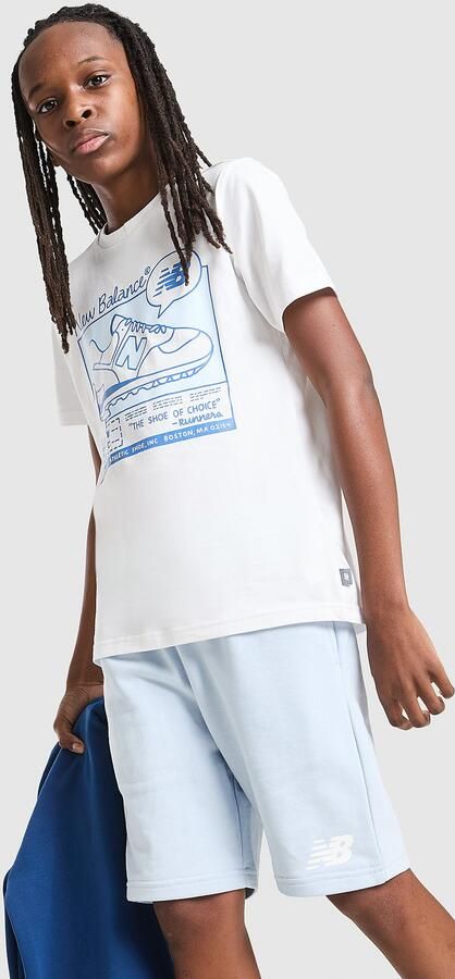 New Balance Graphic T-Shirt Shorts Set Junior Wit Kind Wit