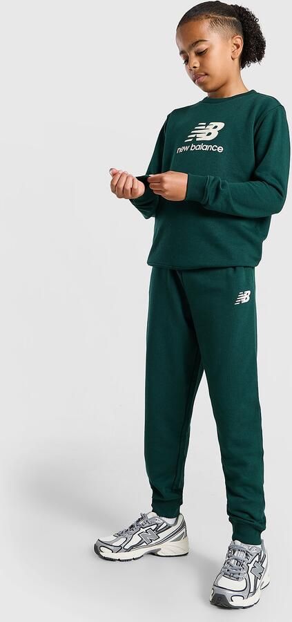 New Balance Large Logo Crew Tracksuit Junior Groen Kind Groen