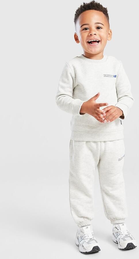 New Balance Linear NB Crew Tracksuit Infant Grijs
