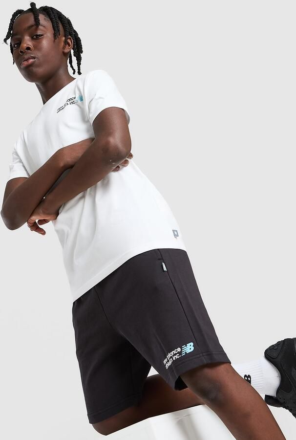 New Balance Linear Shorts Junior Zwart Kind Zwart