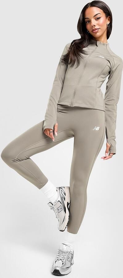 New Balance Logo Leggings Bruin- Dames Bruin