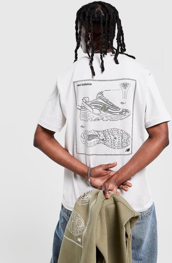 New Balance M1000 Graphic T-Shirt Grijs- Heren Grijs