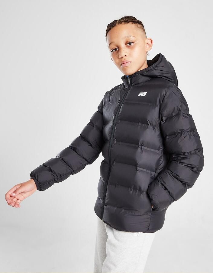 New Balance NB Logo Padded Jacket Junior Zwart
