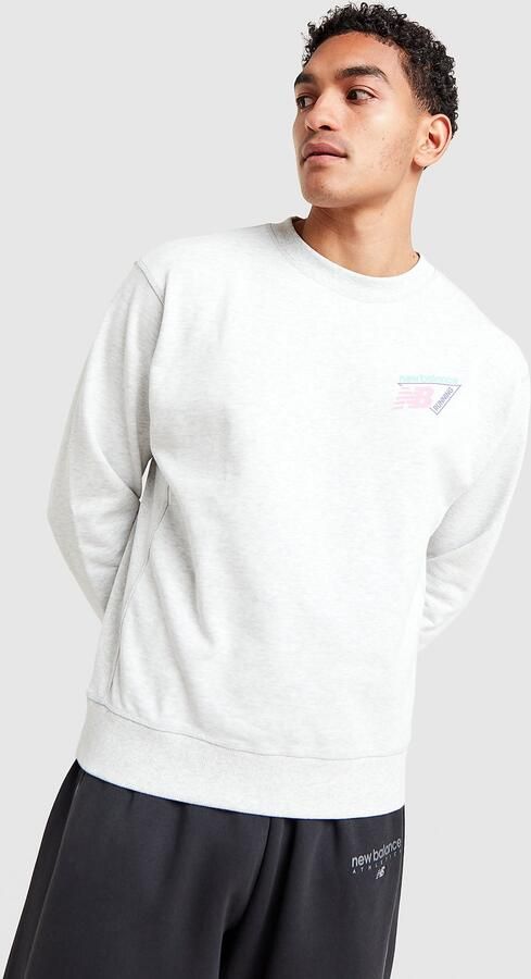 New Balance Neon Crew Sweatshirt Grijs- Heren Grijs