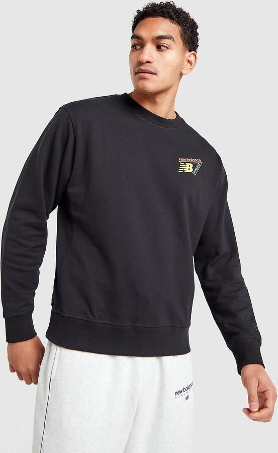 New Balance Neon Crew Sweatshirt Zwart- Heren Zwart