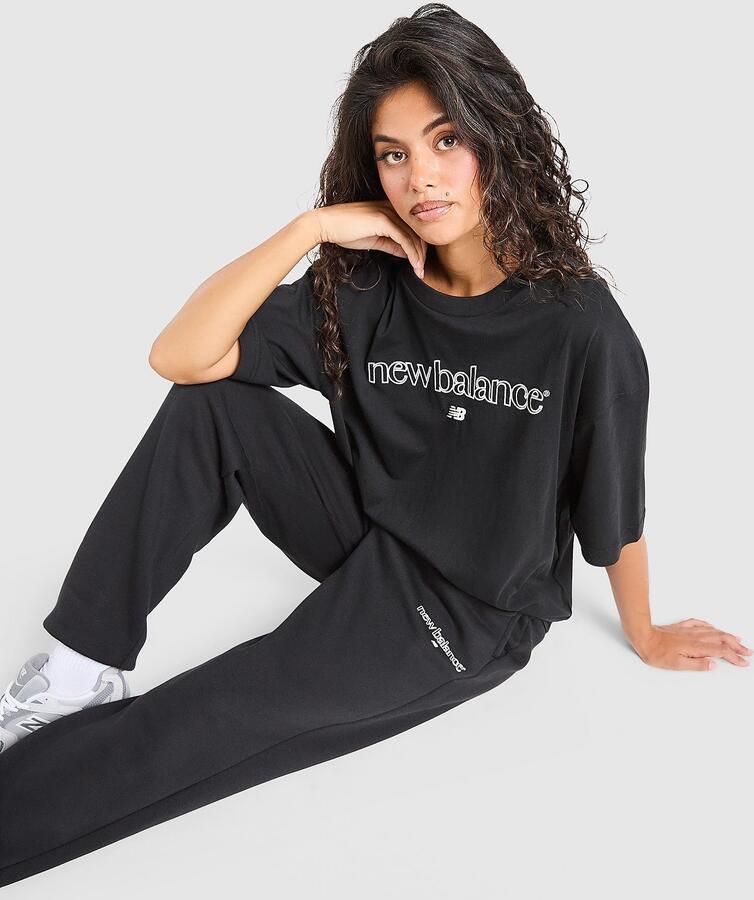 New Balance Outline Cuff Joggers Zwart- Dames Zwart